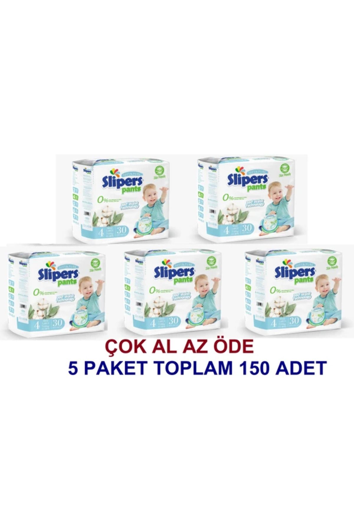 PREDO SLİPERS KÜLOT 4 MAXİ BOY 30 LU (5 PAKET=150 ADET)