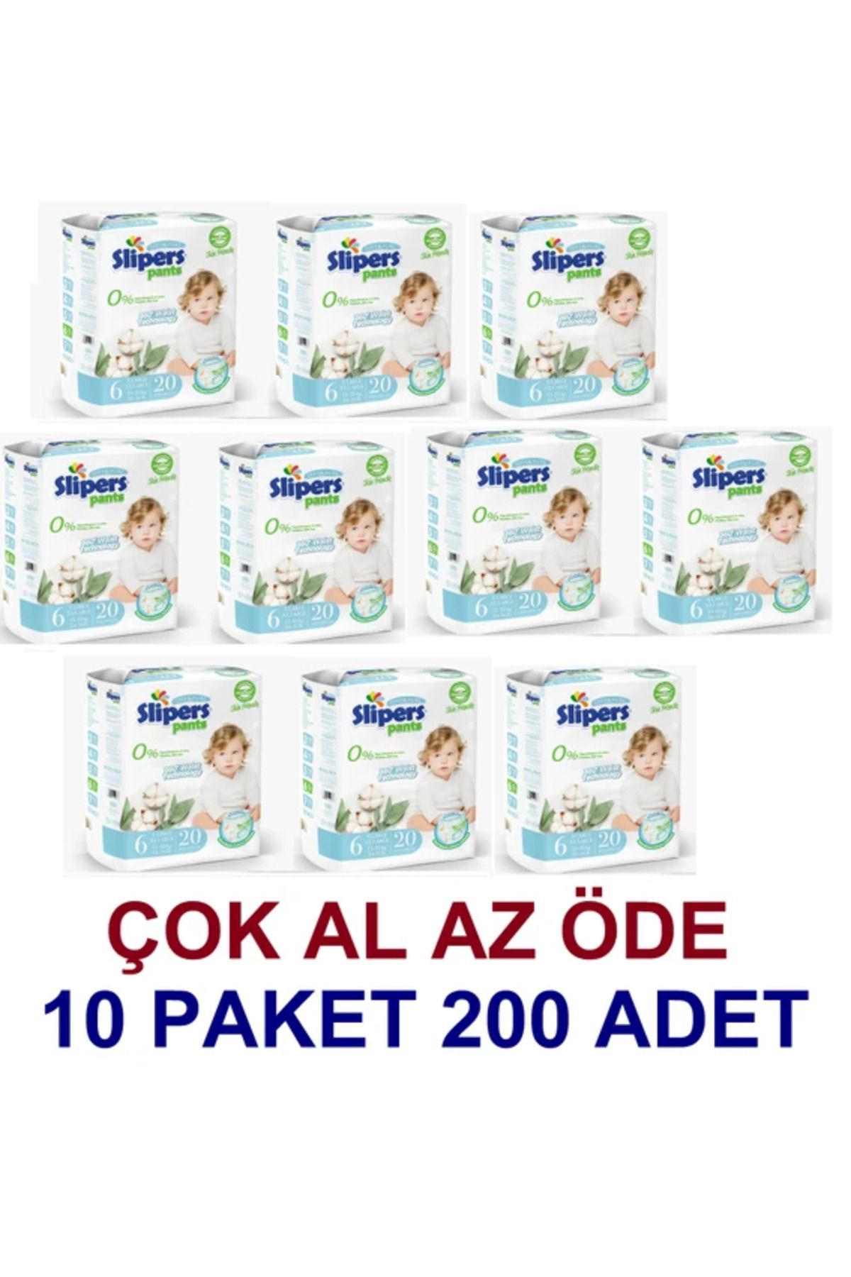 PREDO SLİPERS KÜLOT 6 XX LARGE BOY 20,Lİ(10*20=200)