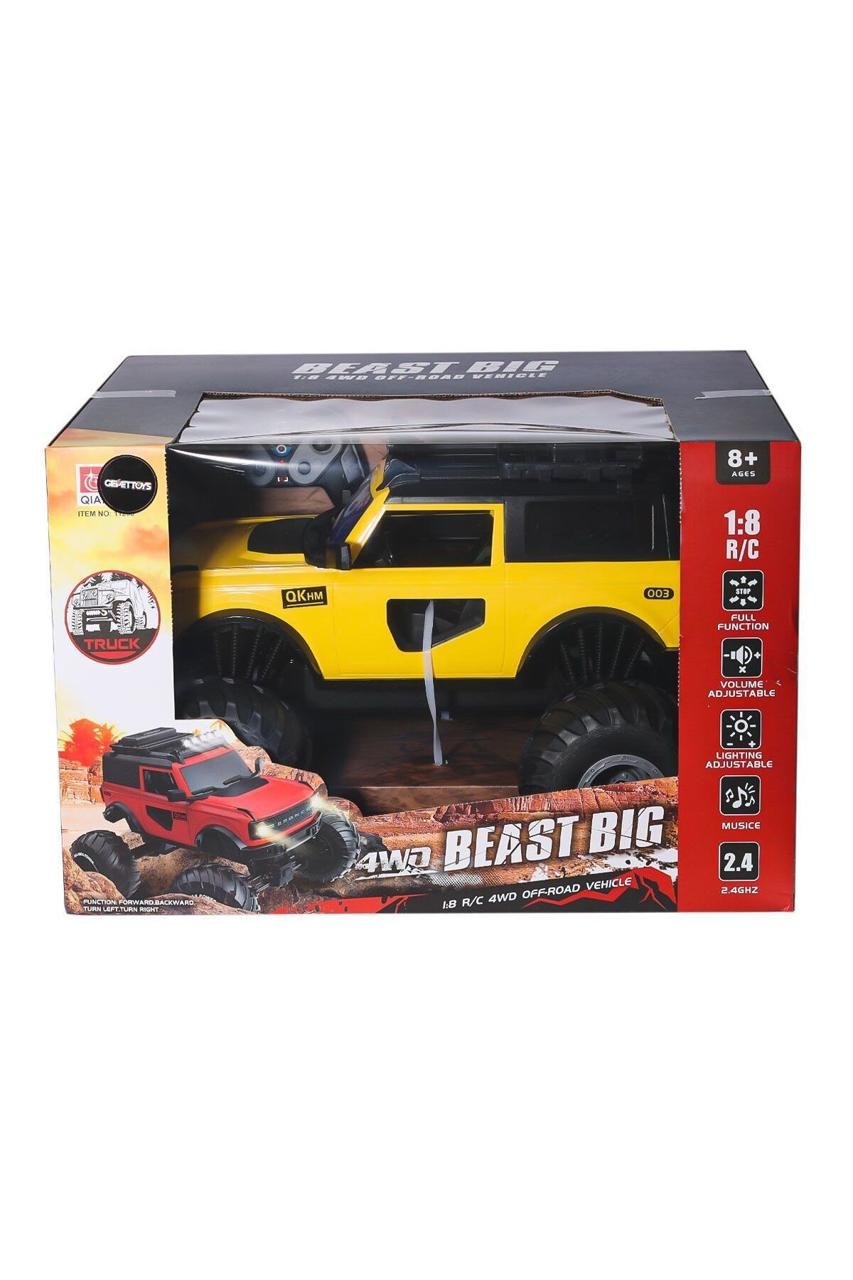 Easy Tedarik 112409 Kumandalı Dev Jeep  1:18 -Gepettoys