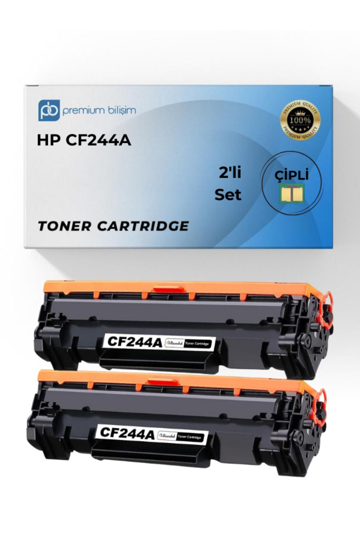 HP CF244A 44A Muadil Toner 2 Adet - Laserjet MFP M28w M28a M28 / Pro M15a M15w M15