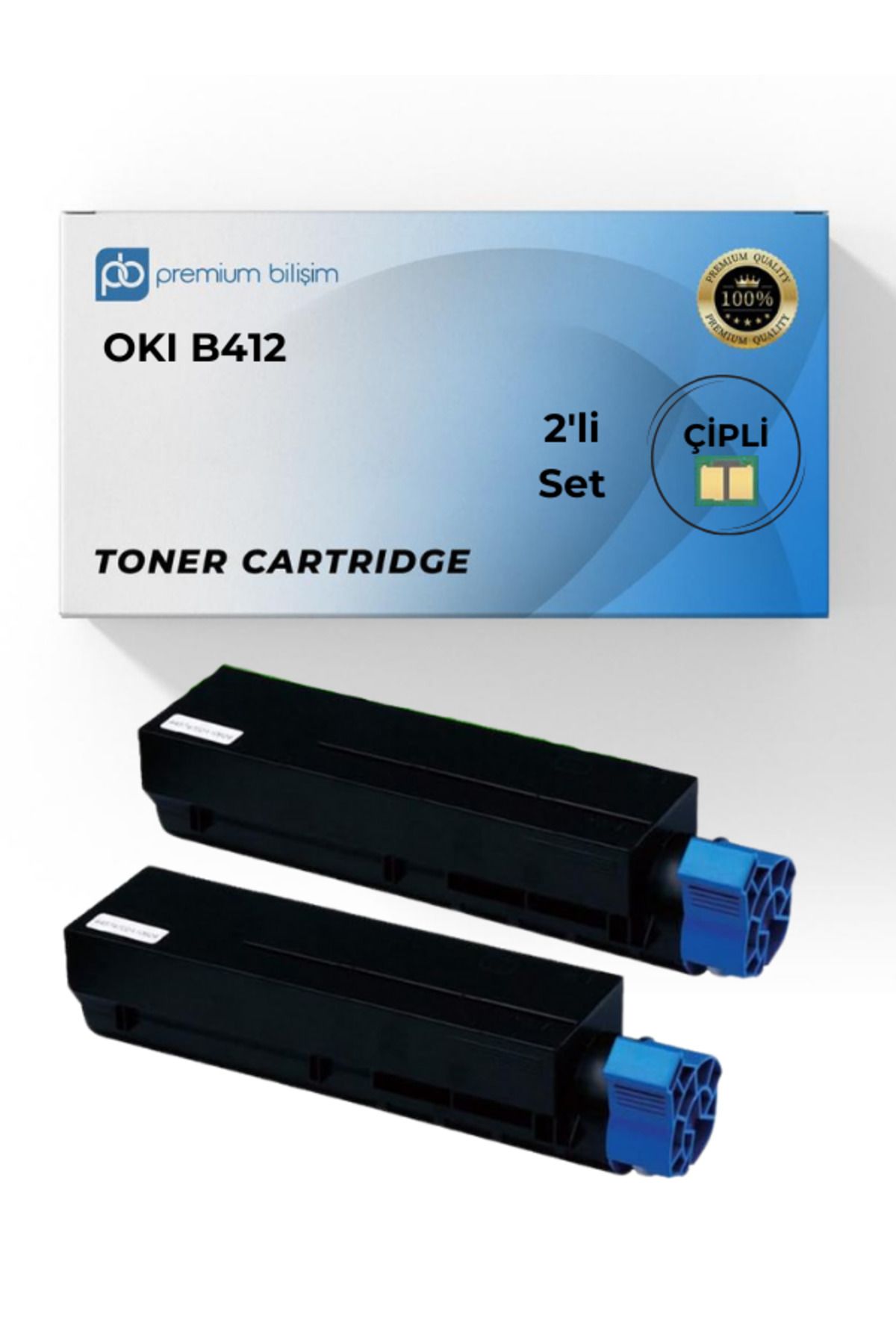 OKI B412 B432 B512 MB472 MB492 MB562 2 Adet Muadil Toner 7000 Sayfa