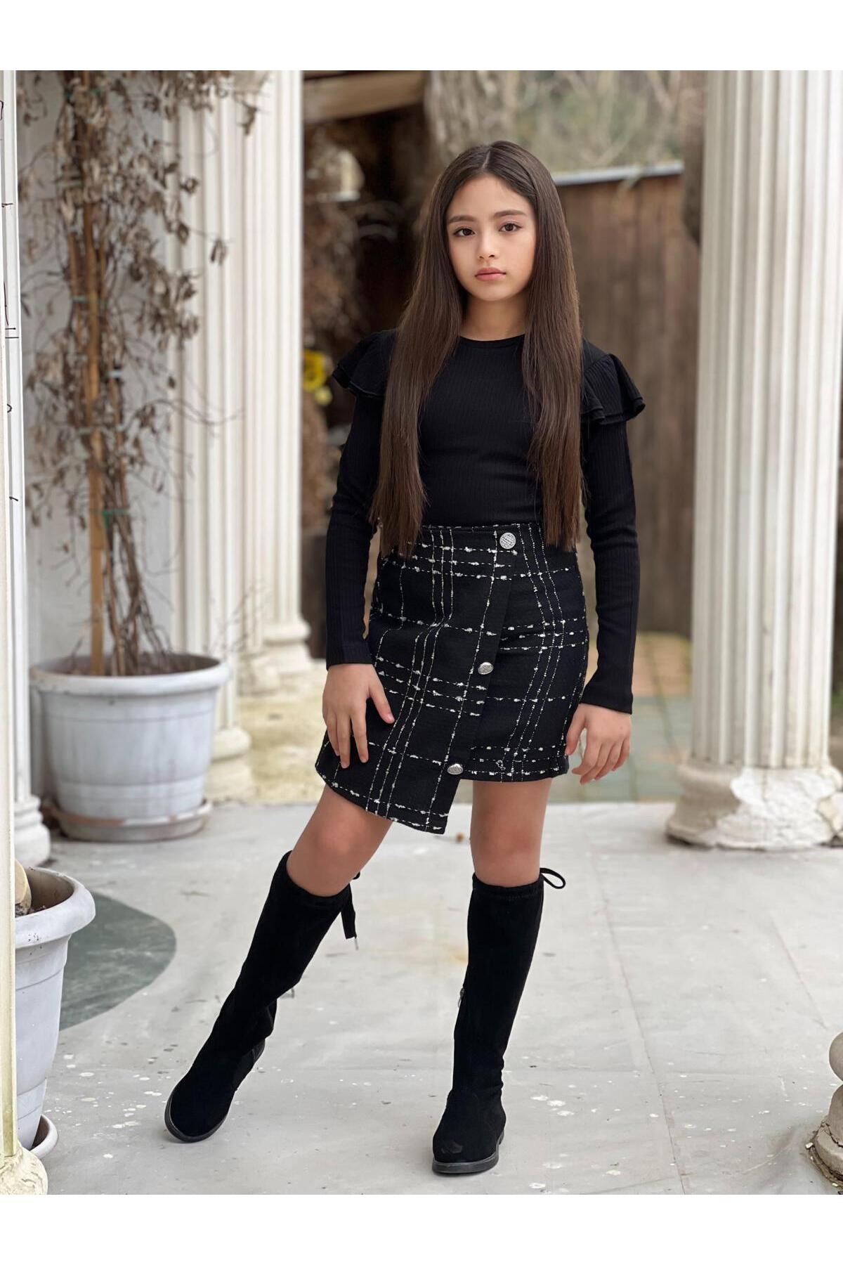 KOKOŞ BEBEK Kız Çocuk Bluz, Etekli Takım | 3/8 Yaş Arası fotoğrafı 2 (önizleme)