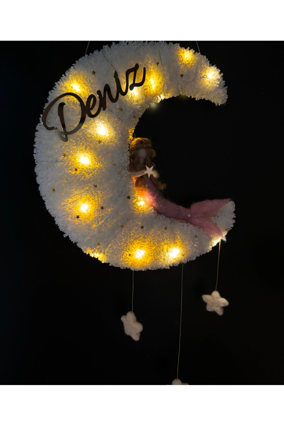 Tasarım Deniz kızı kapı süsü, bebek kapı süsü, peri bebek, keçe bebek fotoğrafı 2 (önizleme)