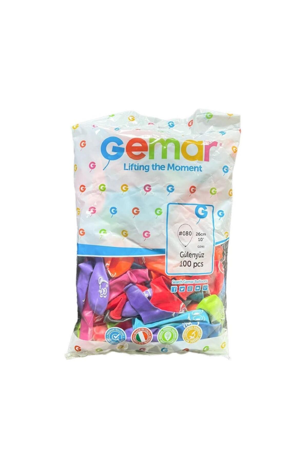 Shop58 Nessiworld GD-90G Gülenyüz Balon 100 Adet -Dinamik Oyuncak