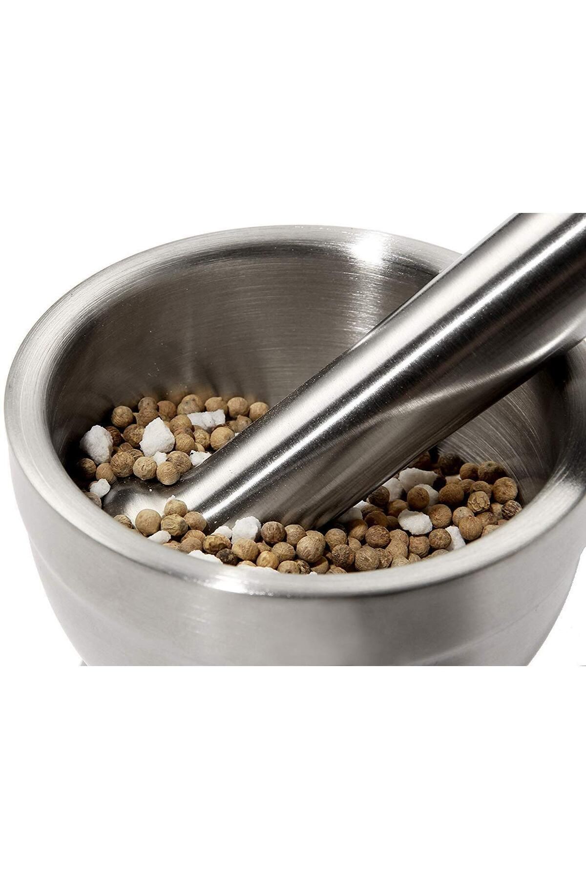 mastergold-Mortar and Pestle Sets Stainless Steel Food Safe Spice Grinder Bowl 3