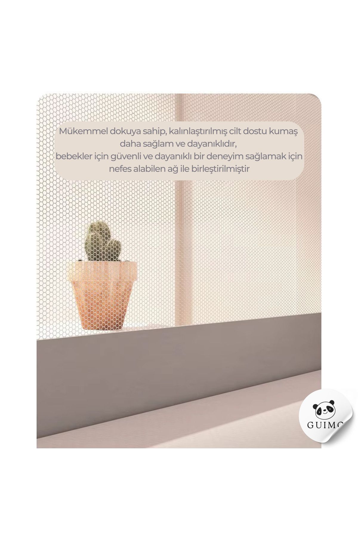 GUİMO-Guimo 120cm Double Mesh Bed Barrier Foldable Base Railing Foldable Bed Rail Guard Bed Rail 3
