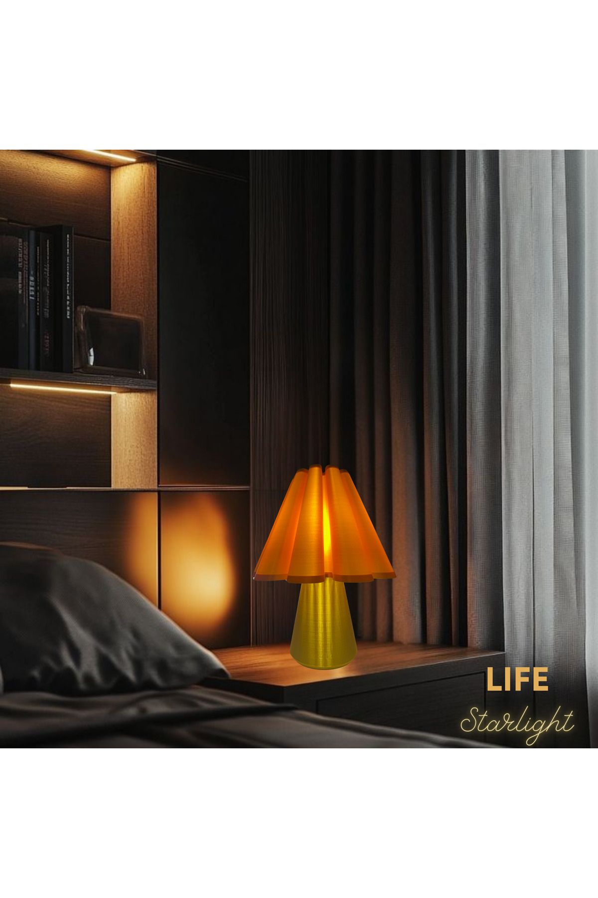 Pars Life Starlight Modern Tasarımlı Şık Abajur Gold