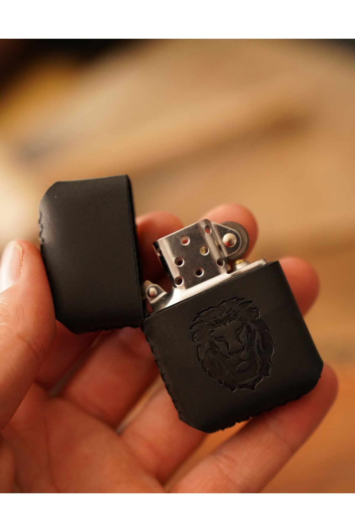 El Yapımı Deri Zippo Çakmak - 2