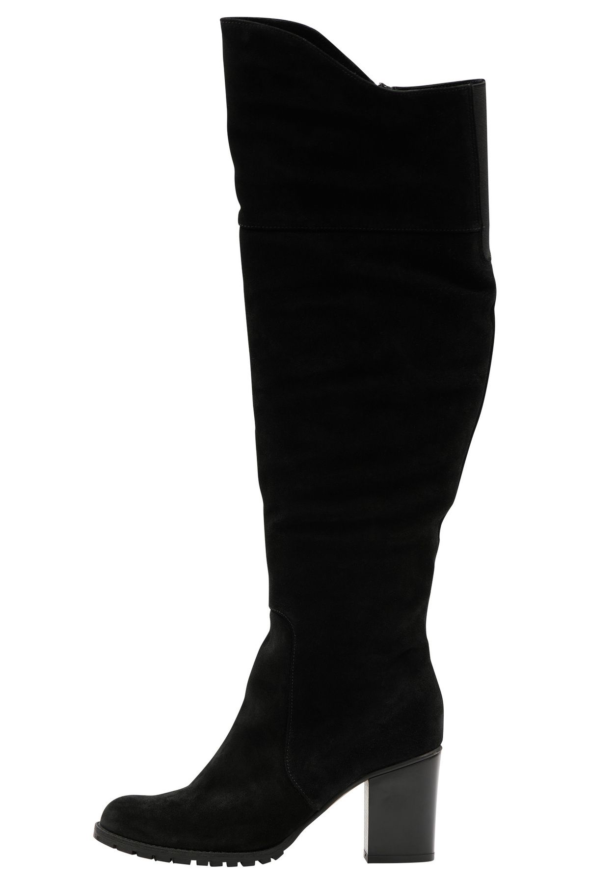 Faina-Verloursleder Overknee-Schuhe 2