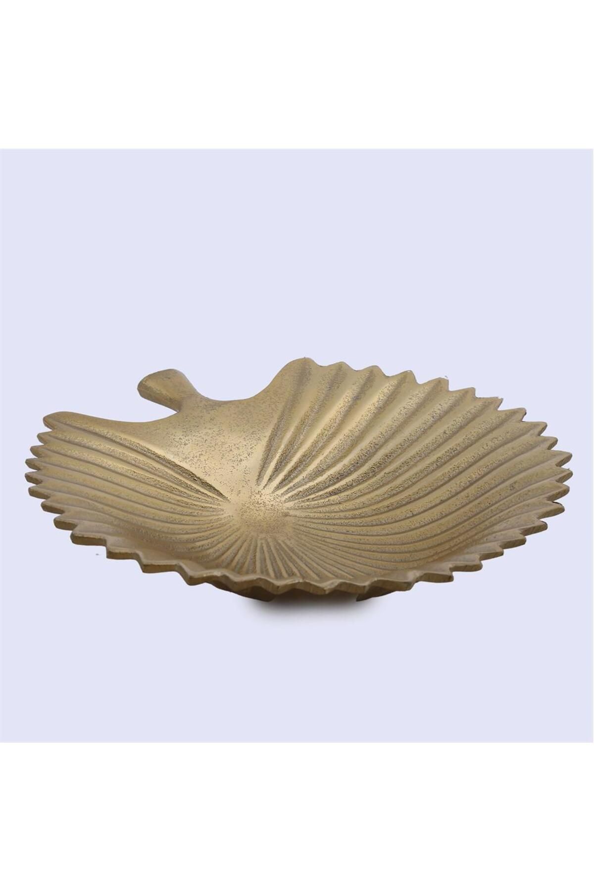 Vitale Metal Istiridye Gold Tabak 28*30*6 Cm