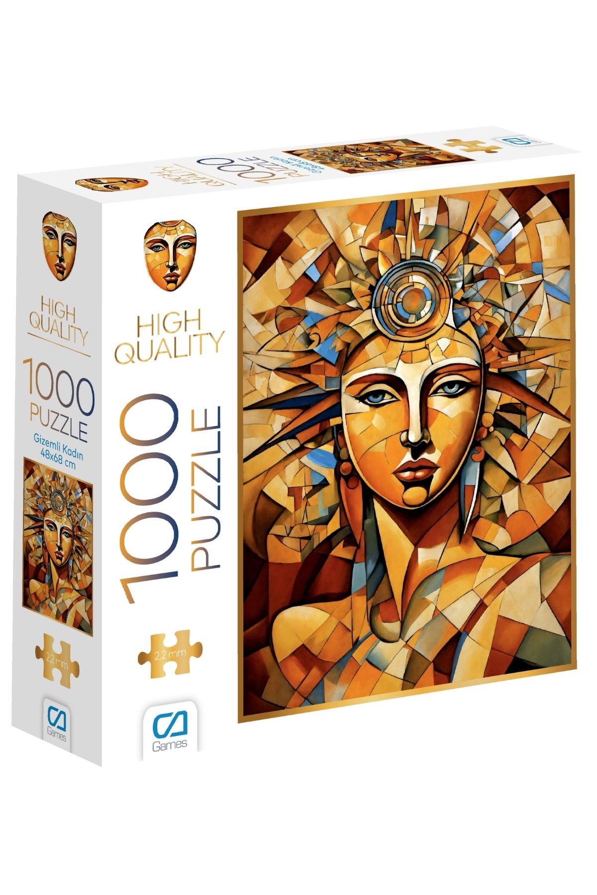 CA Games Gizemli Kadın 1000 Parça 2,2mm Kalınlık 48x68cm Profesyonel Hobi Puzzle Yapboz Serisi