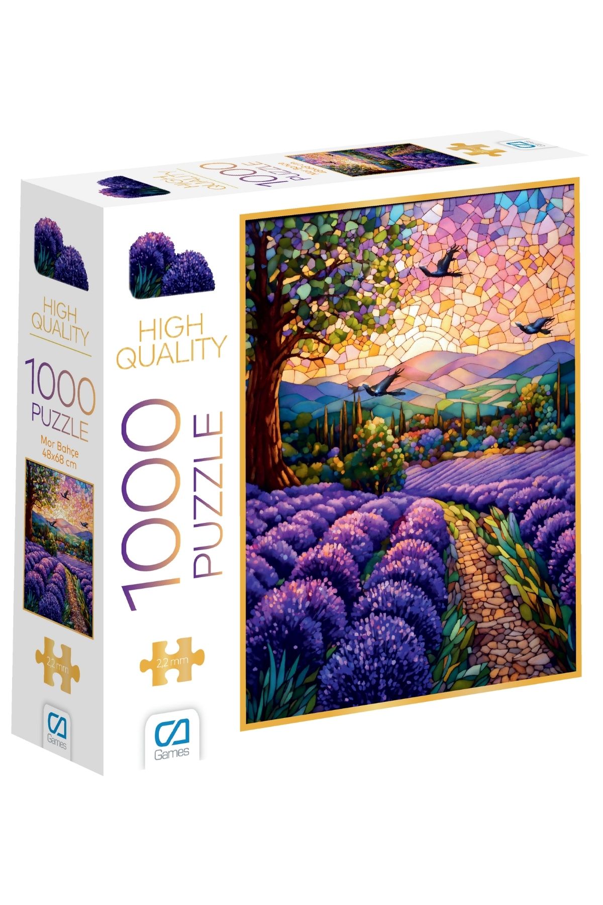 CA Games Mor Bahçe 1000 Parça 2,2mm Kalınlık 48x68cm Profesyonel Hobi Puzzle Yapboz Serisi