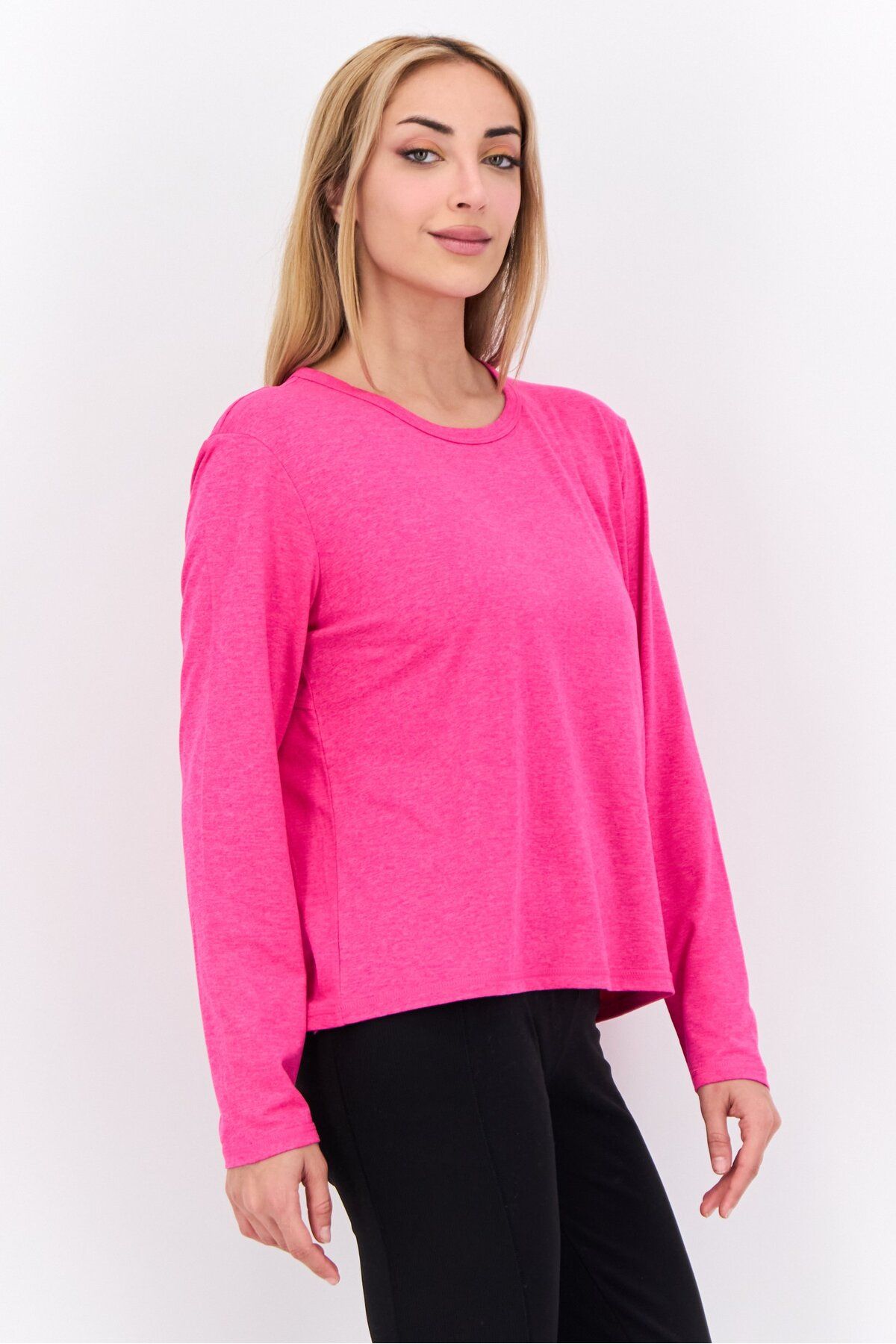 Head-Women Relaxed Fit Long Sleeve Outdoor Top, Pink 2