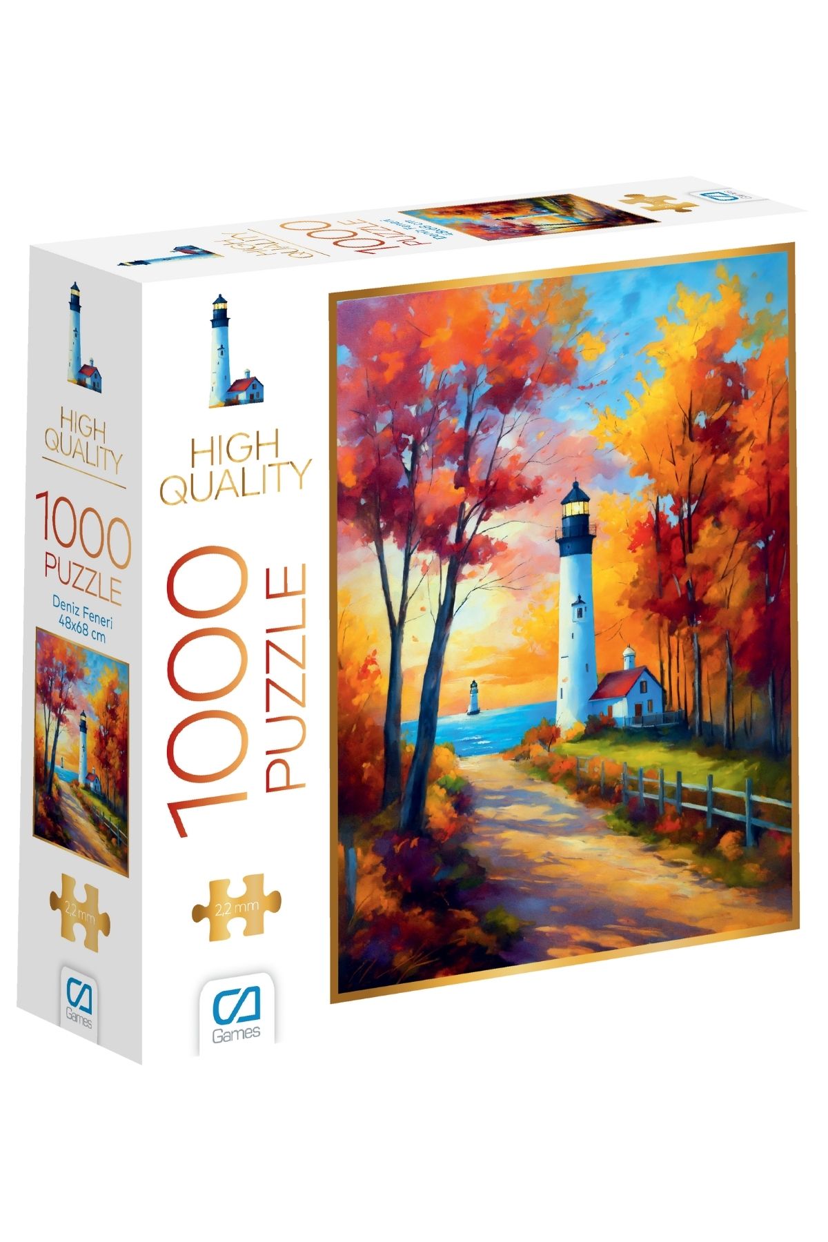 CA Games Deniz Feneri 1000 Parça 2,2mm Kalınlık 48x68cm Profesyonel Hobi Puzzle Yapboz Serisi