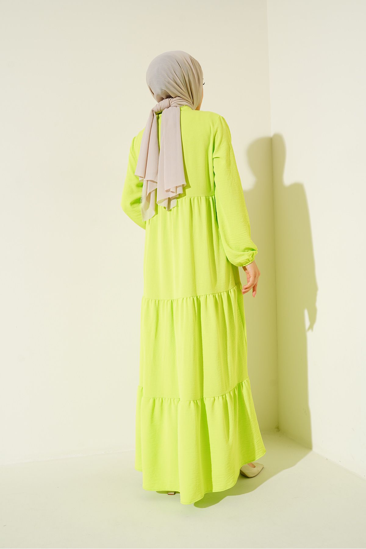 Bigdart-1627 Rochie Hijab cu Siret - V. Verde 6