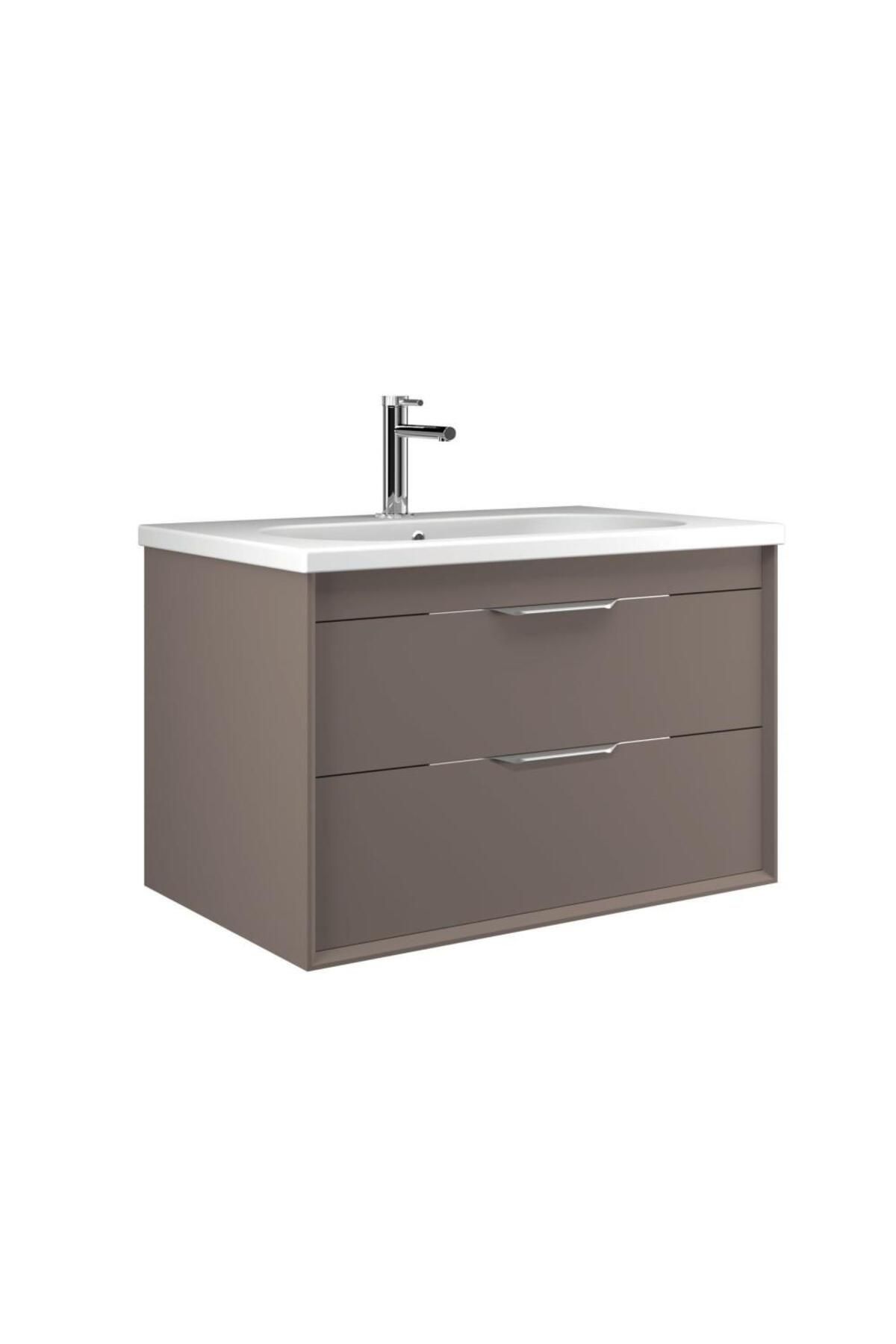 ORKA CLAY ÇİFT ÇEKMECELİ ALT MODÜL + LAVABO  65 TOPRAK 5004380