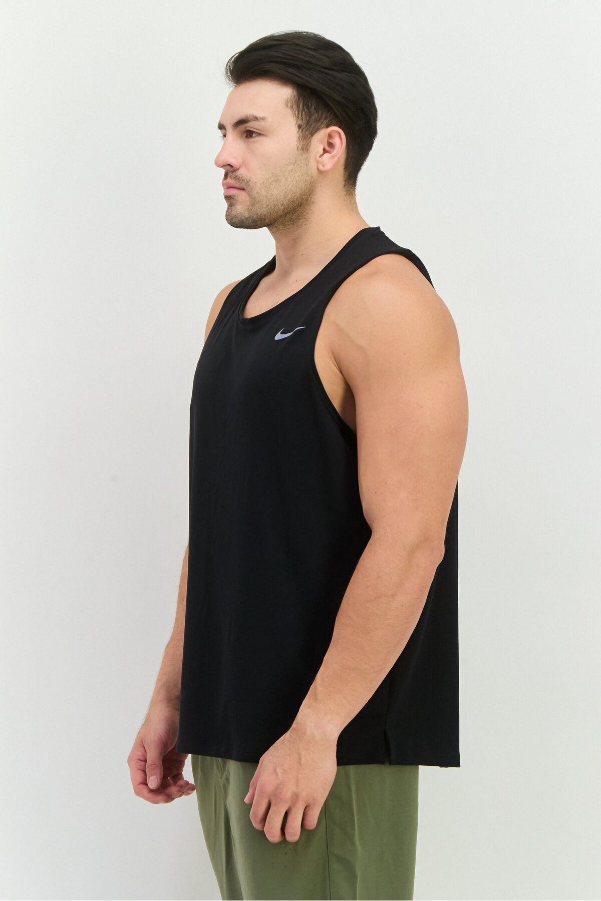 Nike-Men Dri-Fit Sleeveless Running Tank Tops, Black 2