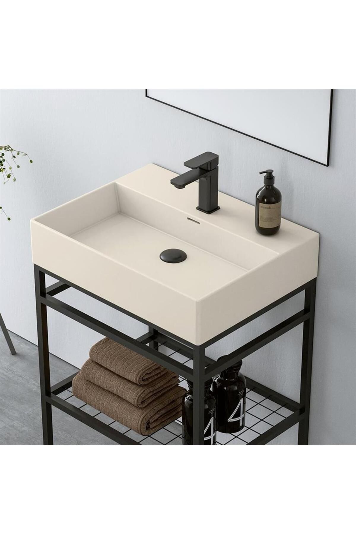 ORKA CAPETOWN 60 ALT MODÜL + LAVABO BEJ 5001123