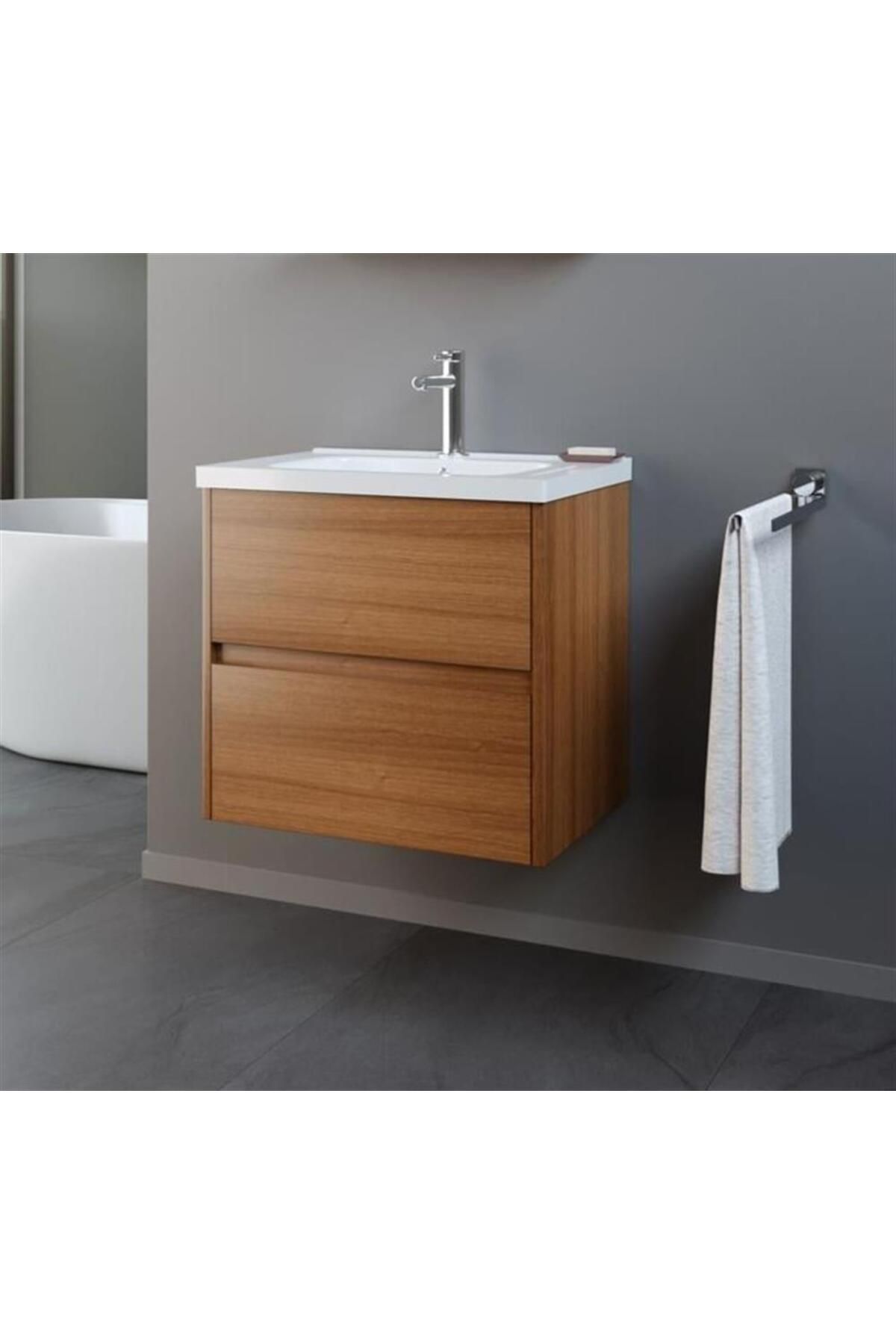 ORKA DUDEN SIKMA 60 ALT+LAVABO ÇEKMECELİ ODEON CEVIZ 5001156