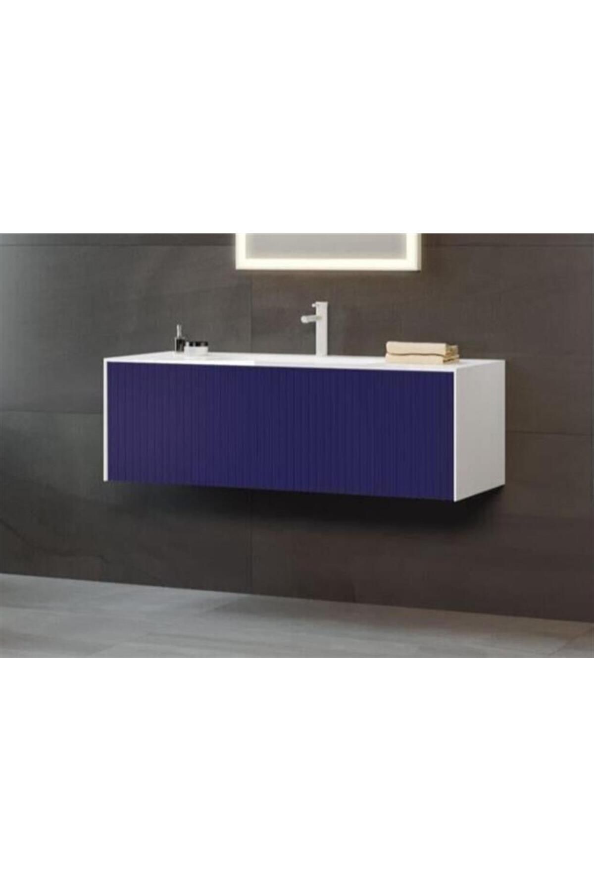 ORKA CUBE 120 ALT MODÜL + LAVABO MODUL MAT LACIVERT 3000379