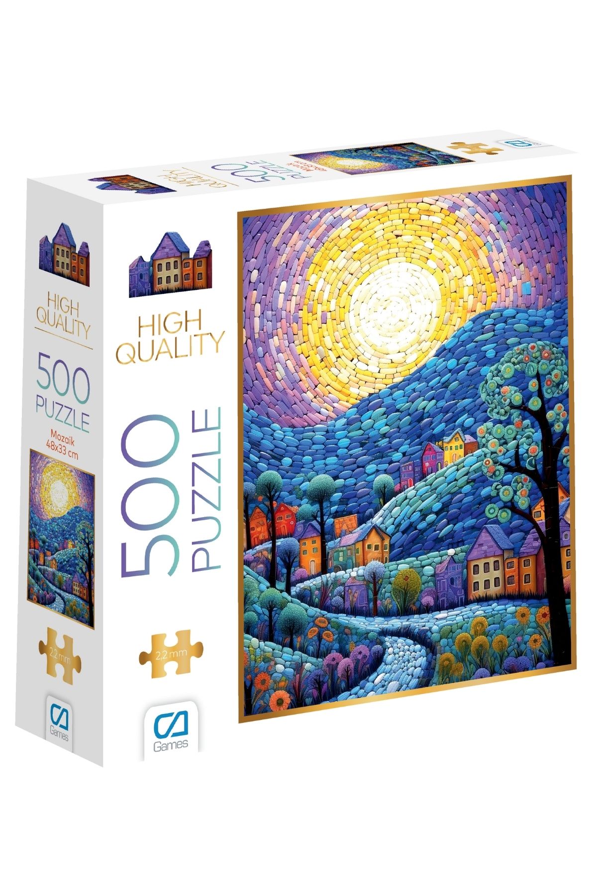 CA Games Mozaik 500 Parça 2,2mm Kalınlık 48x33cm Profesyonel Hobi Puzzle Yapboz Serisi