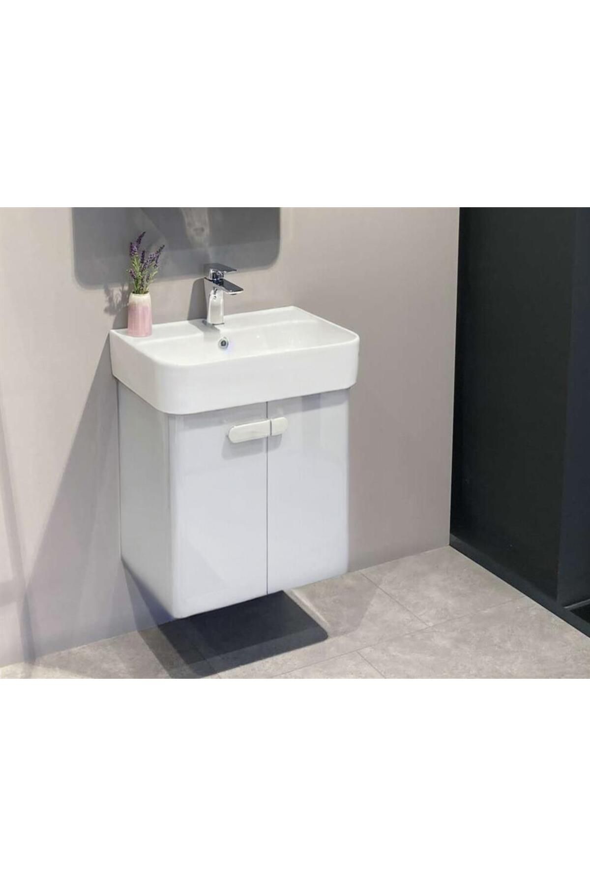 ORKA ORBIT 55 ALT MODÜL + LAVABO  PARLAK BEYAZ 5001708