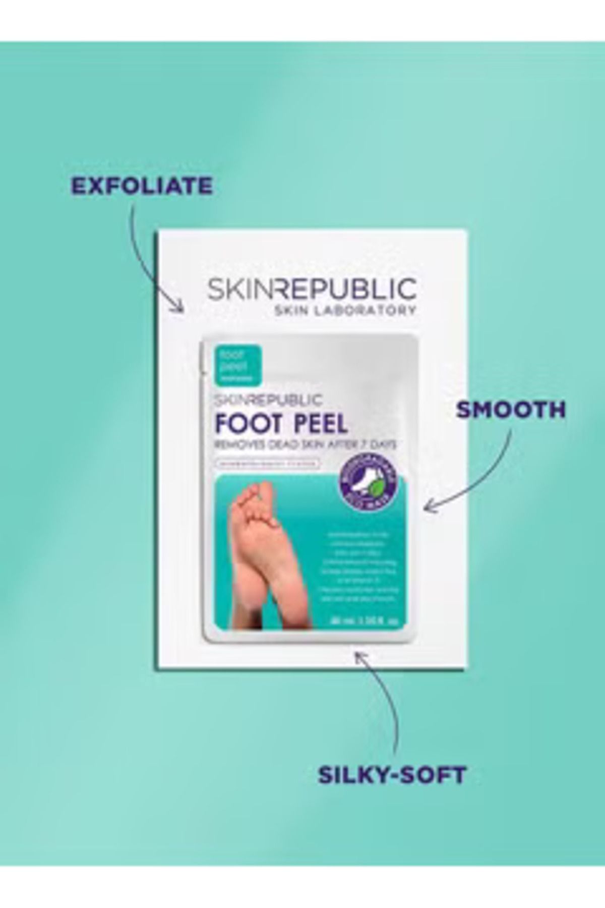 Skin Republic-مقشر القدم يزيل الجلد الميت بعد 7 أيام، يصلح القدمين الجافة والتالفة 40 مل - عبوة من 3 قطع 5