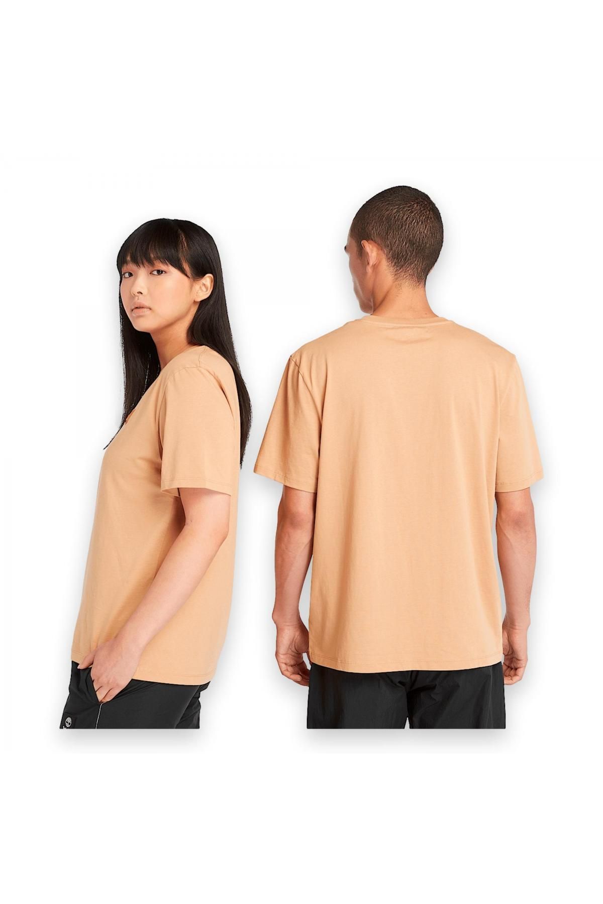 Timberland-Tb0A5Rce Sleeve Woven Badge Tee Cantaloupe Unisex T-Shirt 3