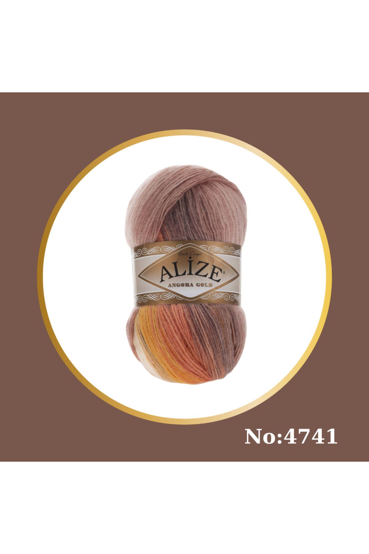 Alize Angora Gold Batik El Örgü İpi 1 Adet Renk Kodu: 4741 / Metraj: 100 gr - 550 m