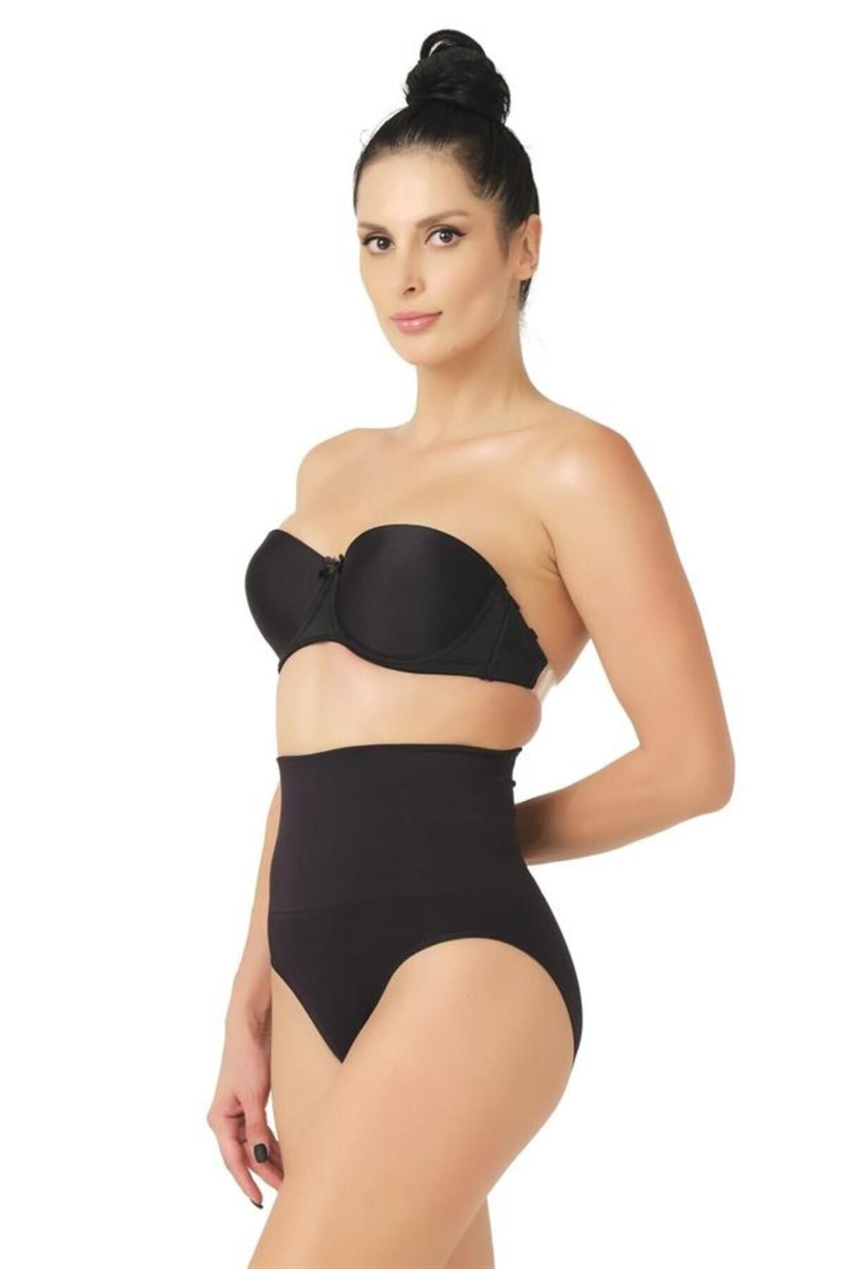 Shop58 Siyah Hediye Çantam 2021 Double Düşük Bel Slip Korse