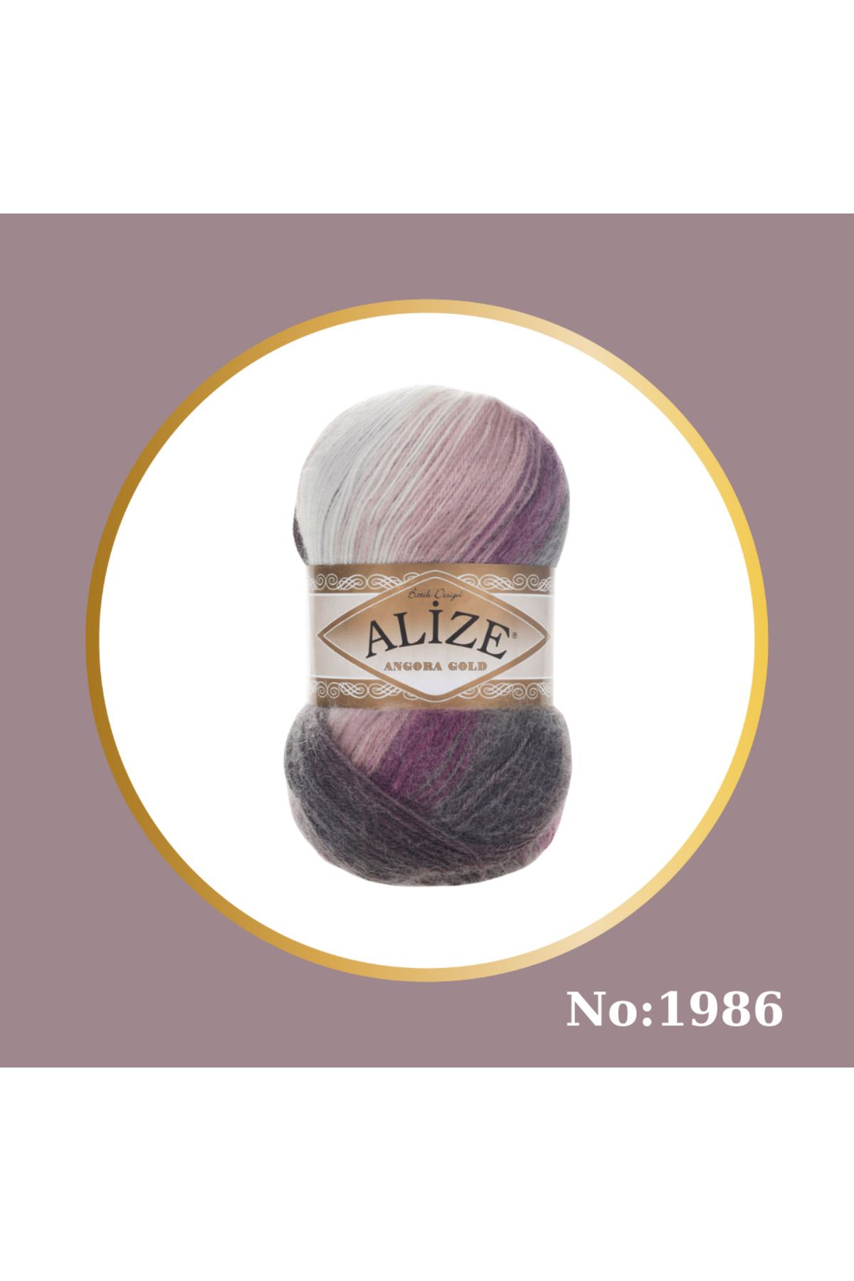 Alize Angora Gold Batik El Örgü İpi 1 Adet Renk Kodu: 1986 / Metraj: 100 gr - 550 m