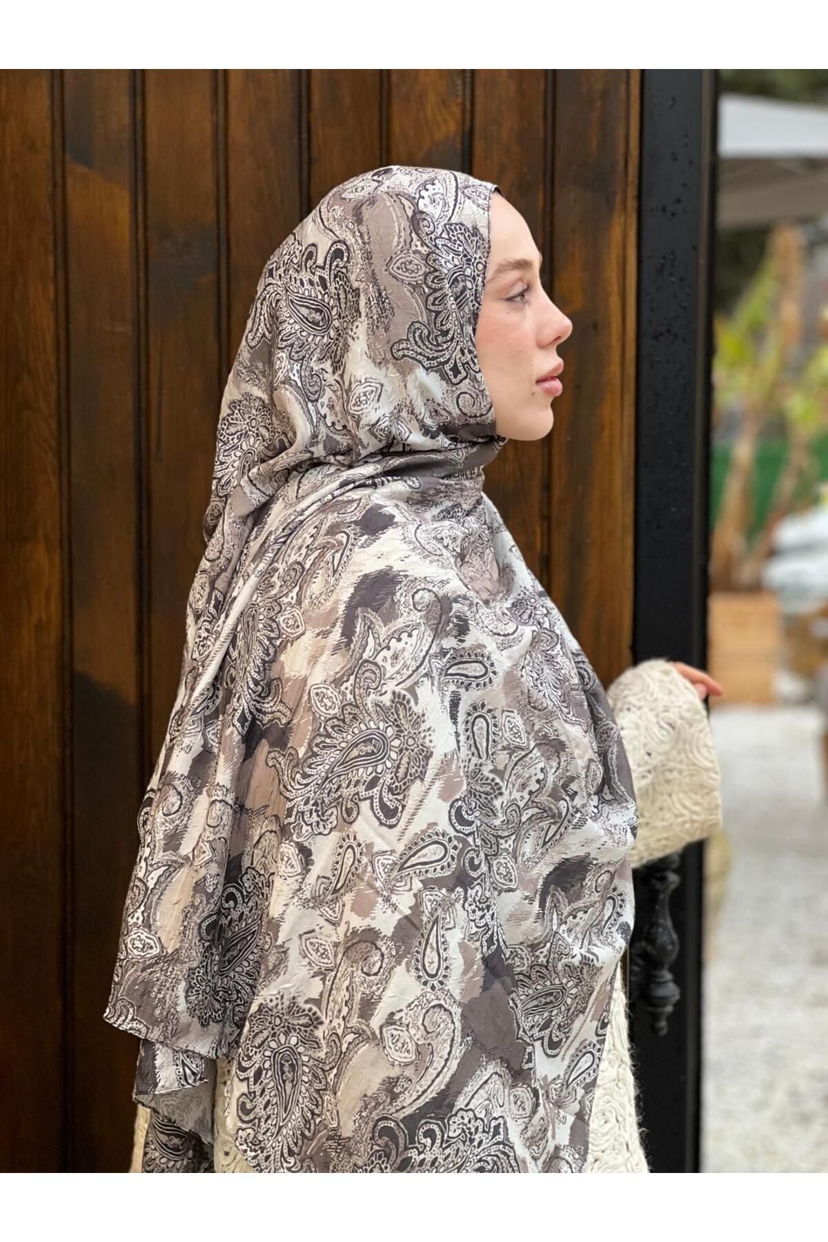 Modakaşmir-Abstract Ethnic Pattern Bamboo Shawl 3