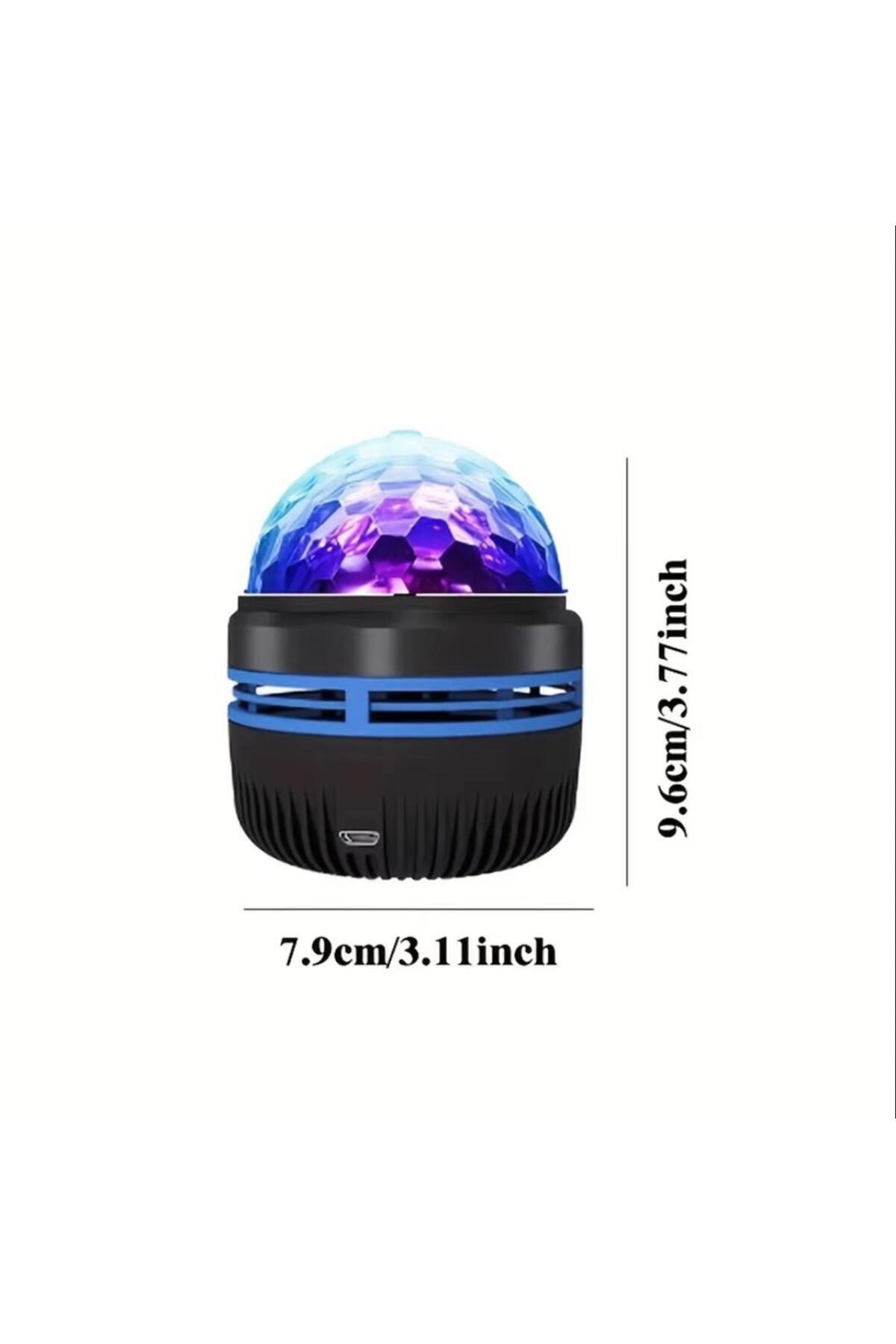 RASLAN Disko topu Yansıtmalı Dönen Projeksiyon Gece Lambası - Çocuk Bebek Odası Magic Ball fotoğrafı 4 (önizleme)
