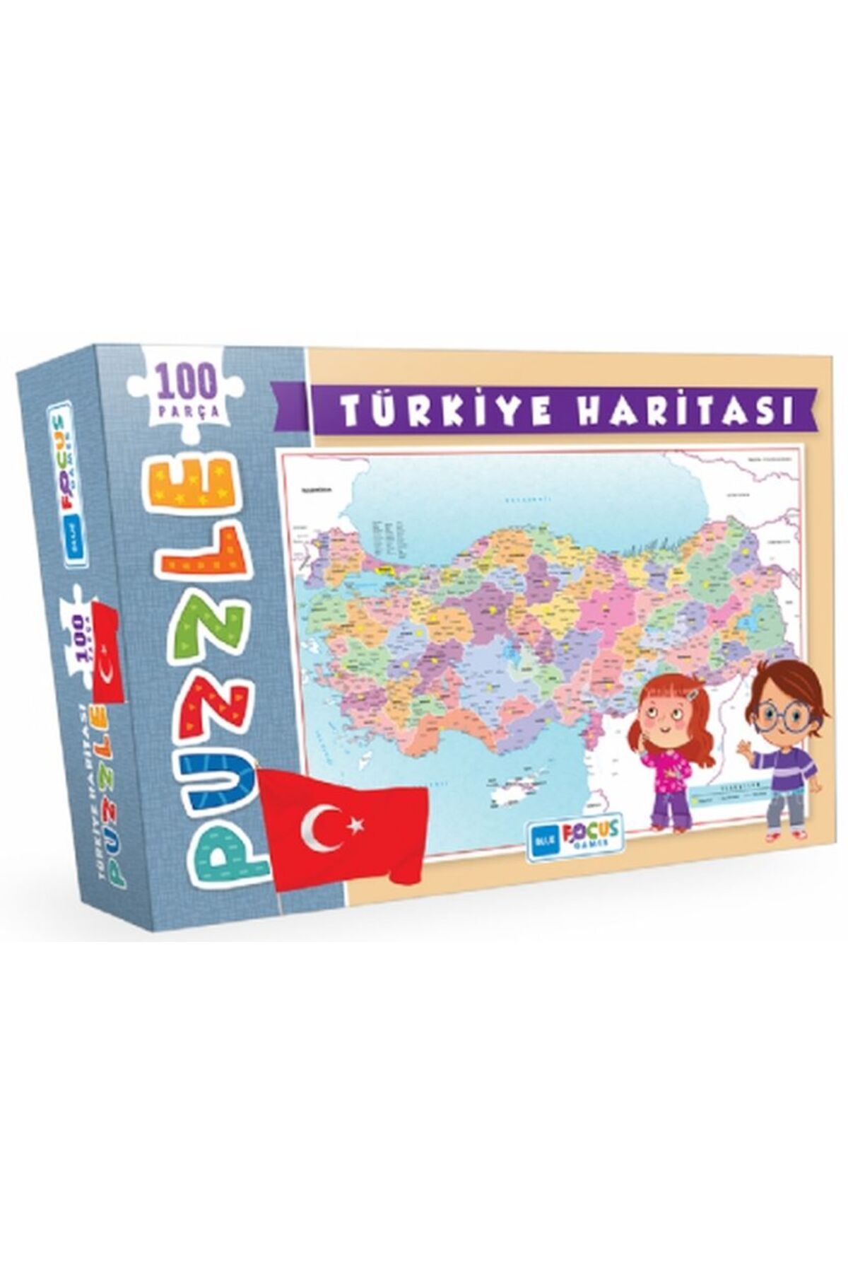 Blue Focus Yayınları Blue Focus Türkiye Haritası - Puzzle 100 Parça
