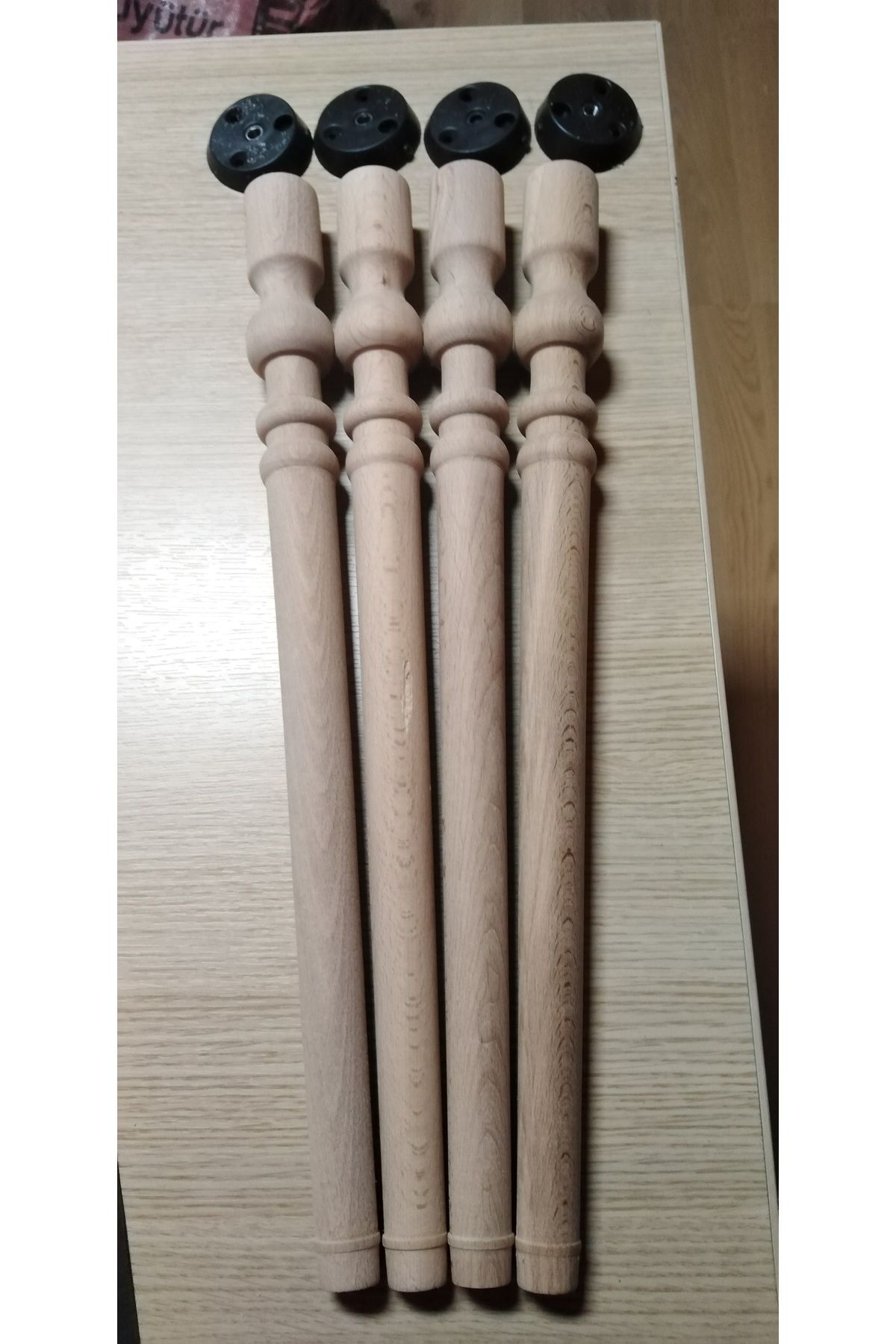 YILMAZ 50 cm cnc motifli ahşap konik ayak.