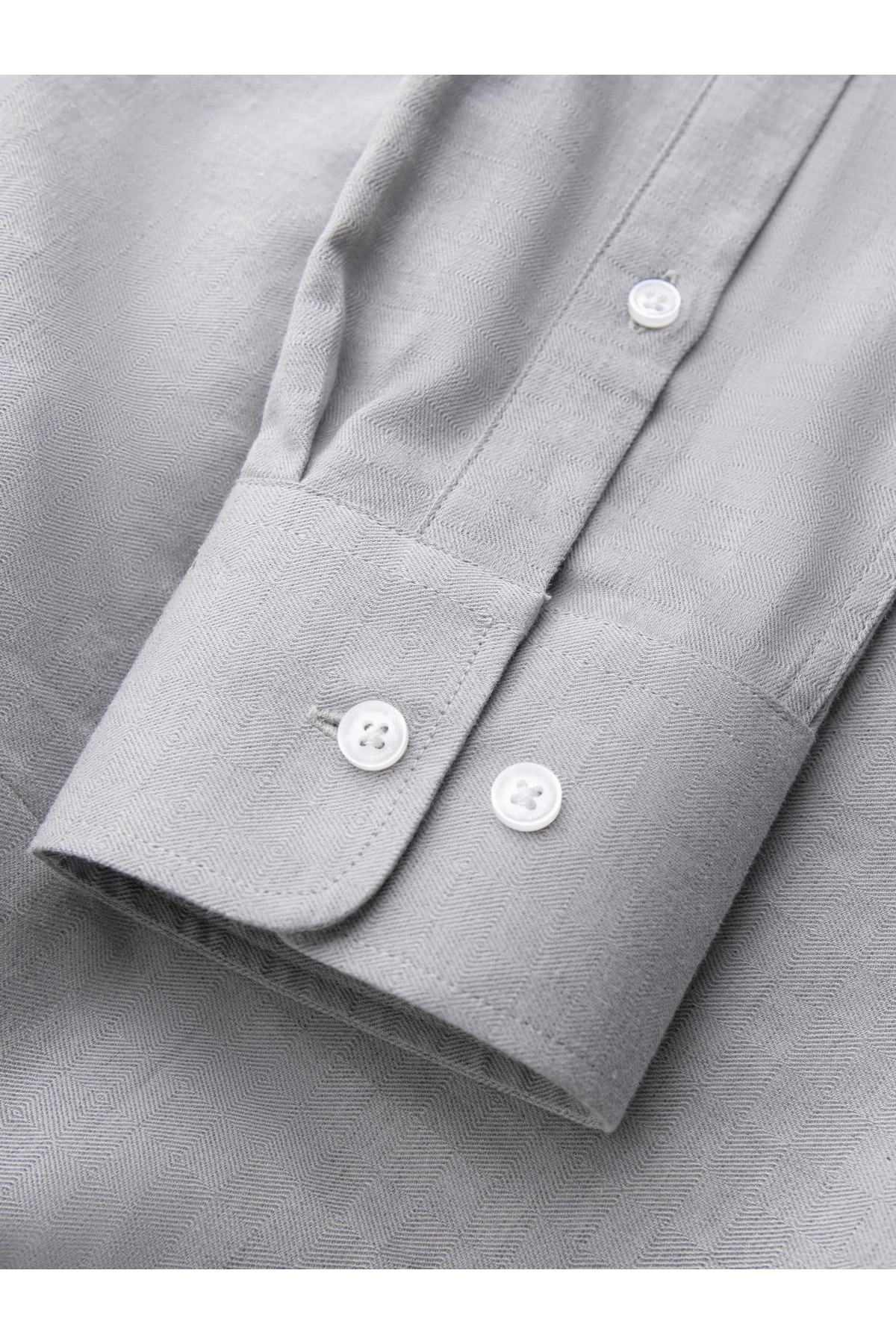 OMBRE-Pánská SLIM FIT košile z dekorativní látky - šedá V2 OM-SHCS-0175 XXL 8