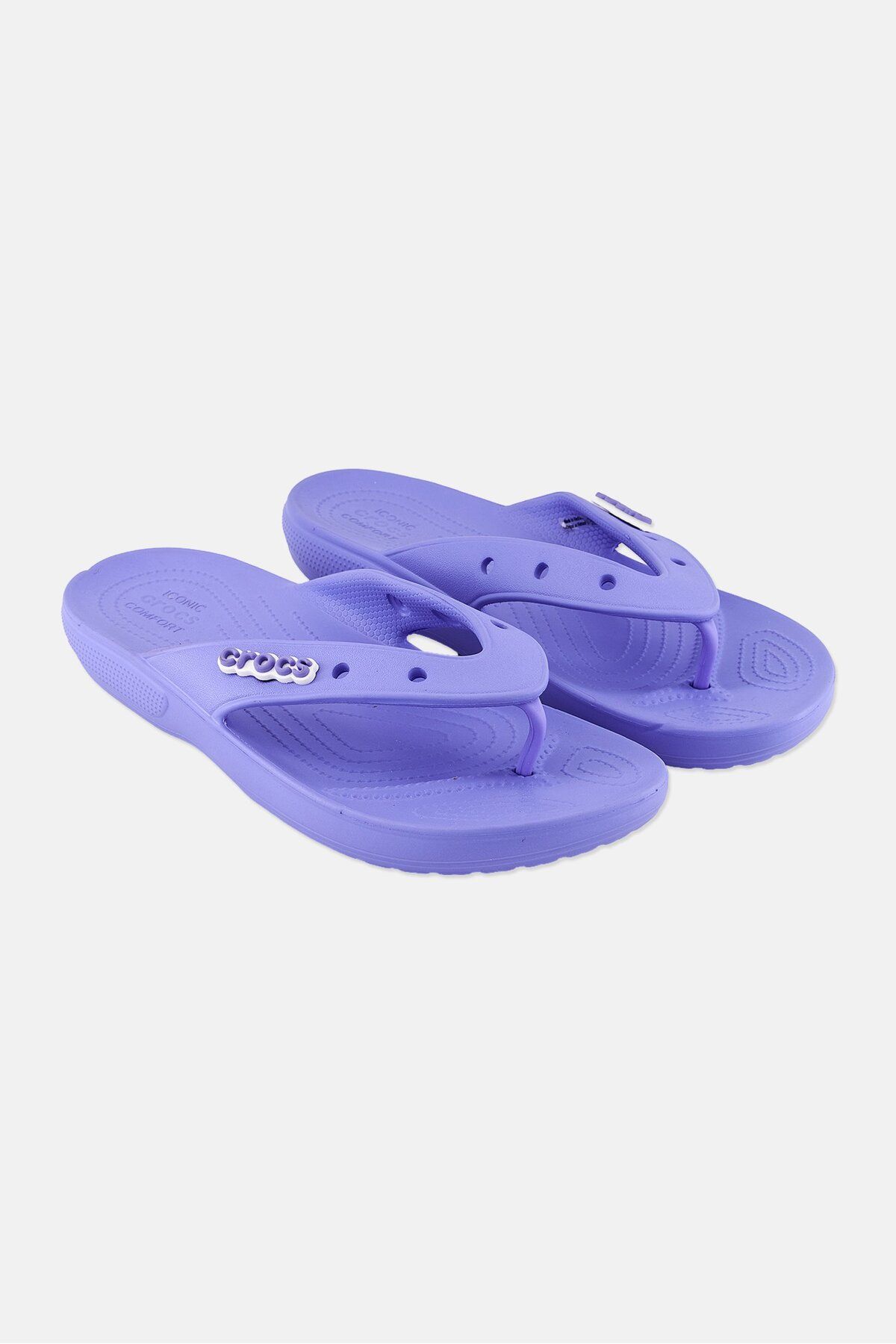 Crocs-Men Brand Logo Slip On Slippers, Violet 1