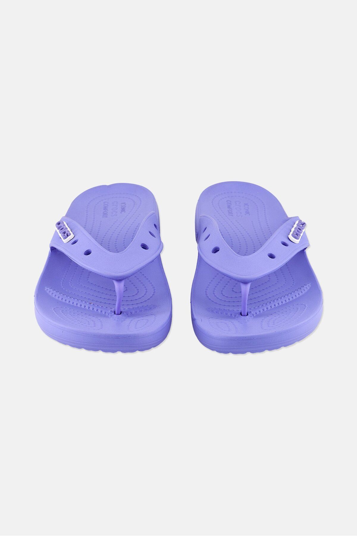 Crocs-Men Brand Logo Slip On Slippers, Violet 3