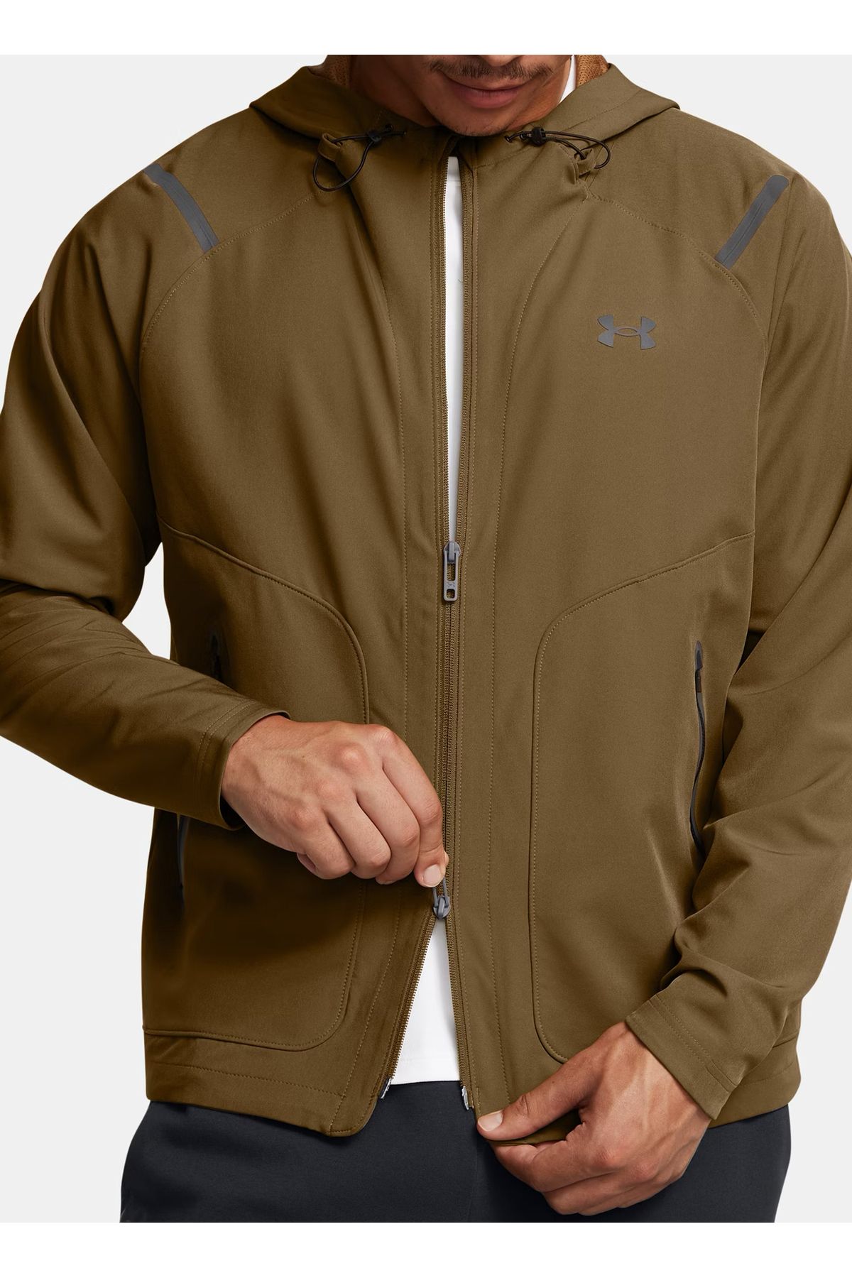 کت نارنجی مردانه کاشی ژاکت ZIP 'S 498 UA غیرقابل توقف L Under Armour
