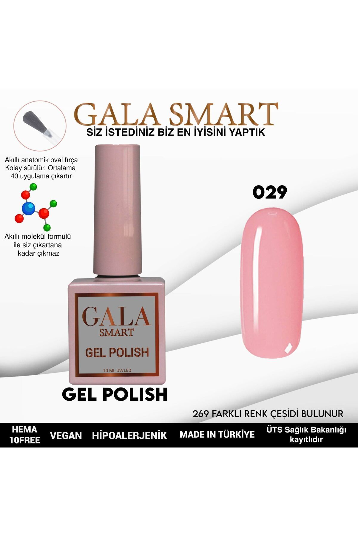 gala smart Classic Kalıcı Oje 10ml No:029