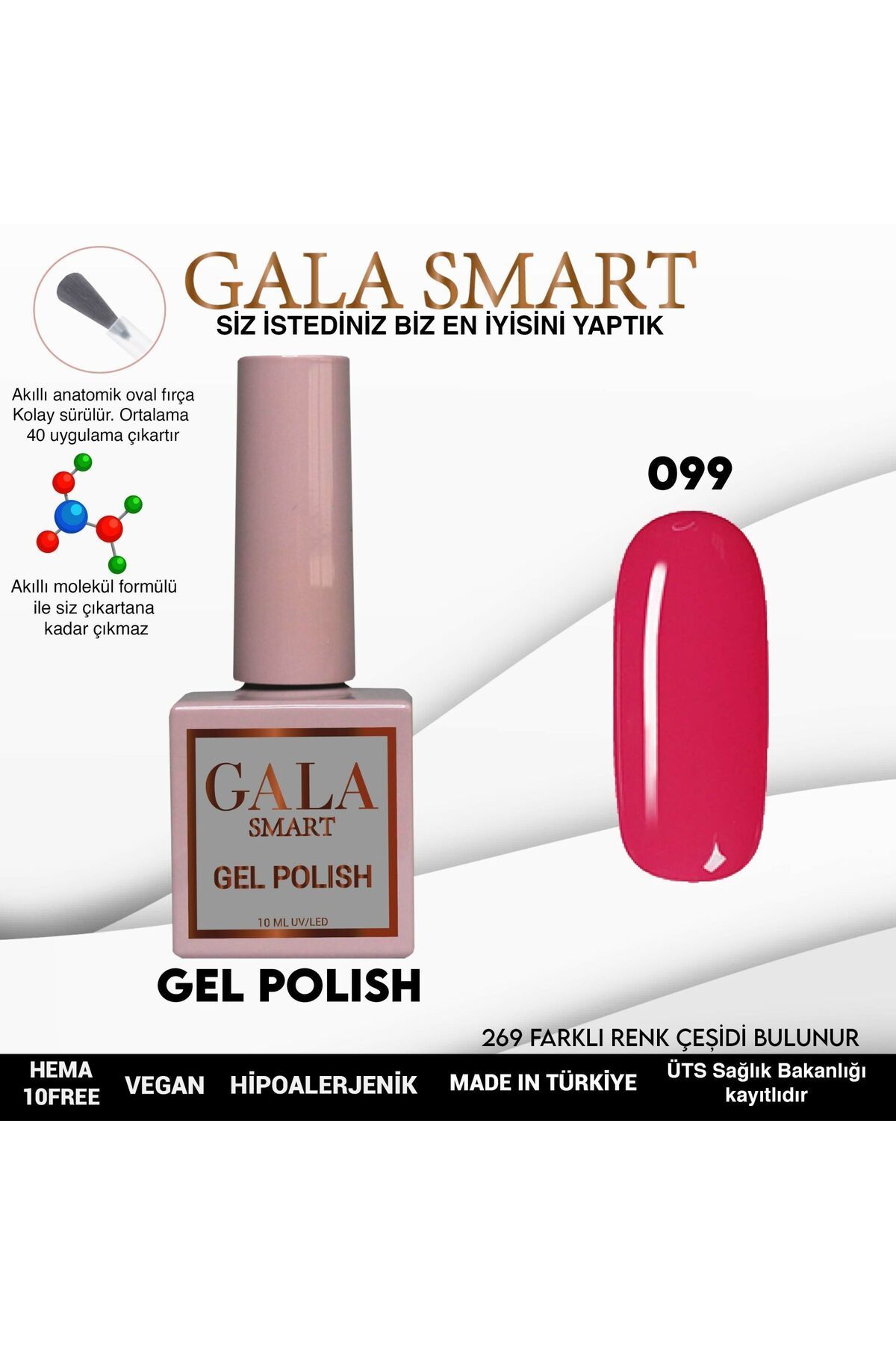 gala smart Classic Kalıcı Oje 10ml No:099