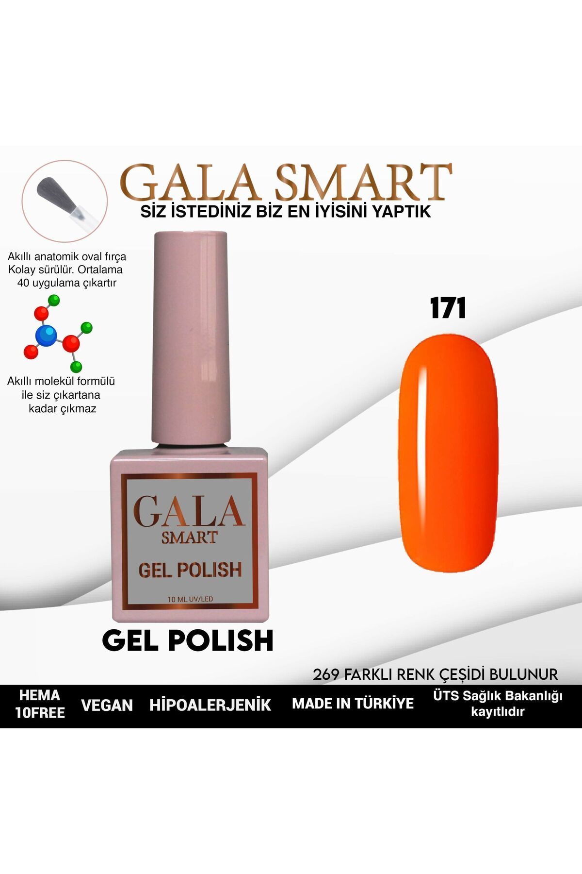 gala smart Classic Kalıcı Oje 10ml No:171