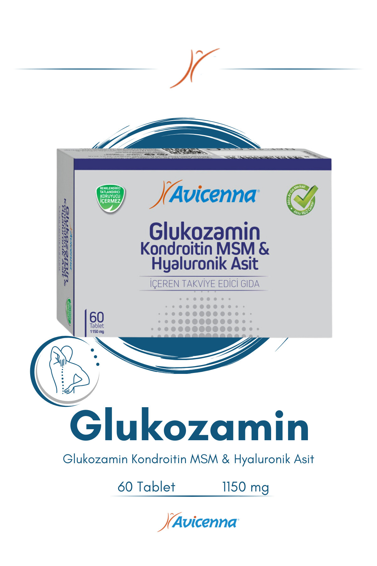 Avicenna Glucosamine Glukozamin Kondoitin Msm & Hyaluronik Asit - 60 Tablet