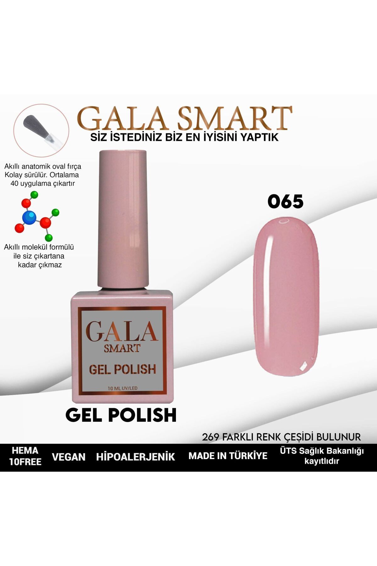 gala smart Classic Kalıcı Oje 10ml No:065