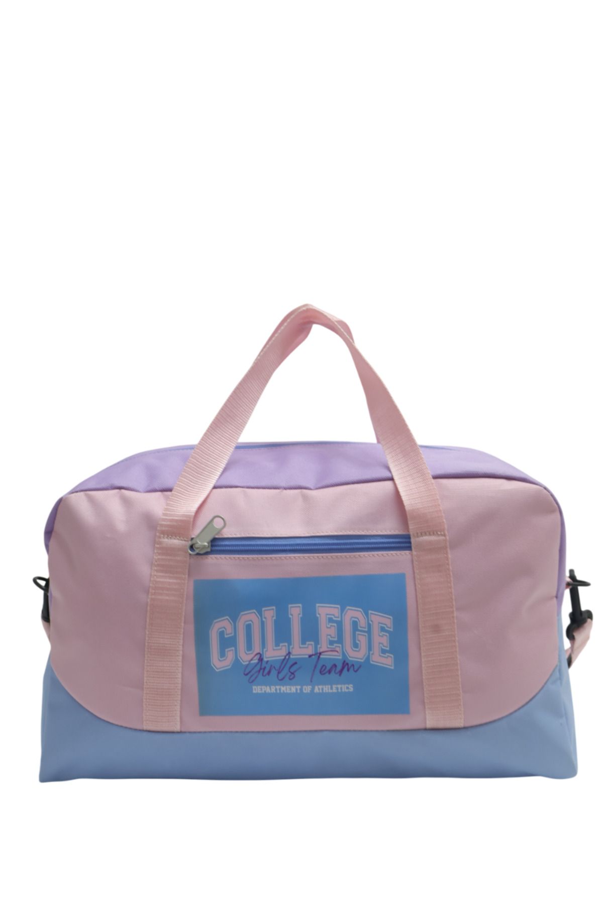 ICONE BAG Kız Çocuk College Baskılı Spor Çanta, Cepli Spor Çanta, Fermuarlı Detaylı Çocuk Spor Çanta,