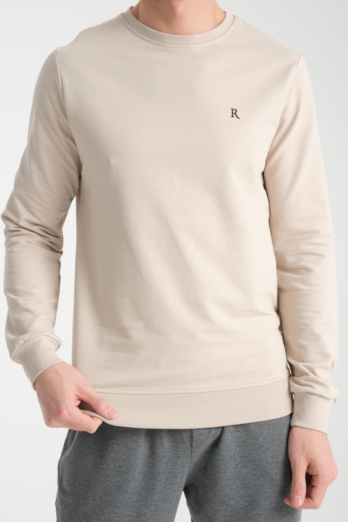 Rodi-Men's Long Sleeve Crew Neck Sweatshirt 3206 4