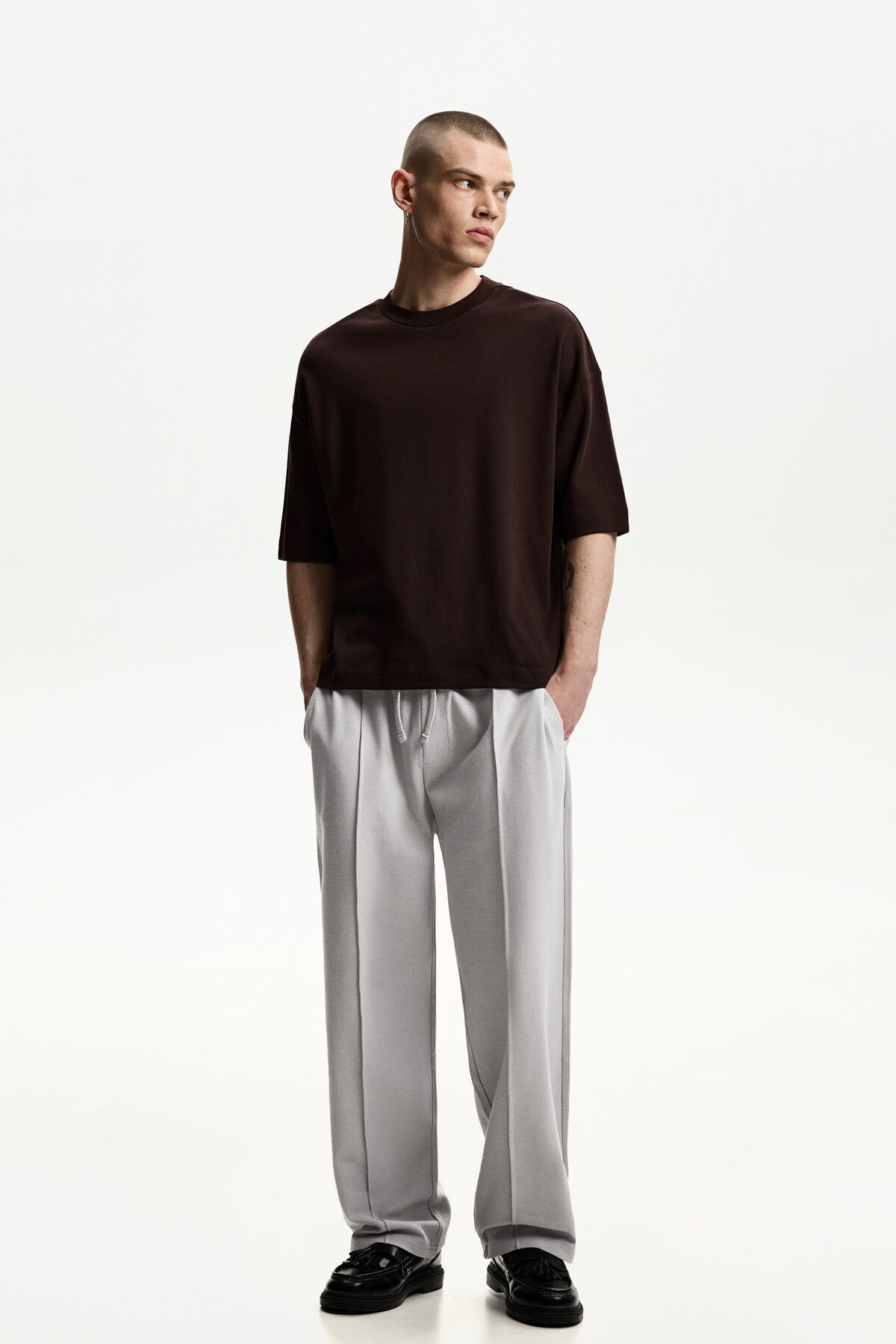 شلوار گشاد بافت دار Bershka