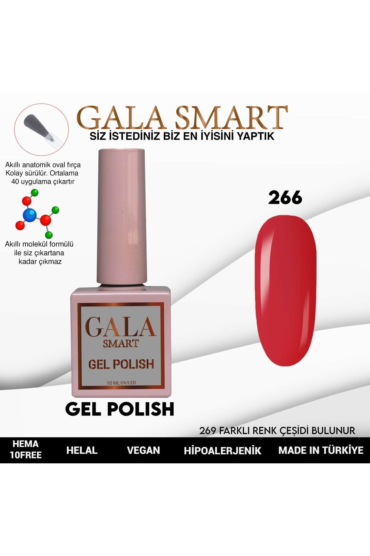 gala smart Classic Kalıcı Oje 10ml No:266