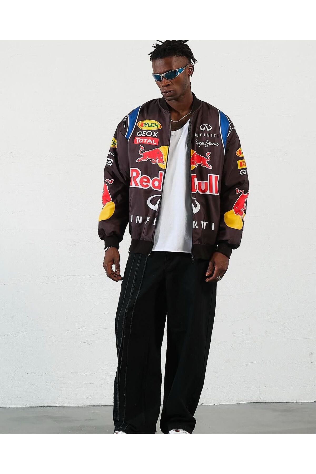 Shinestreet Redbull Baskılı Oversize Bomber Ceket