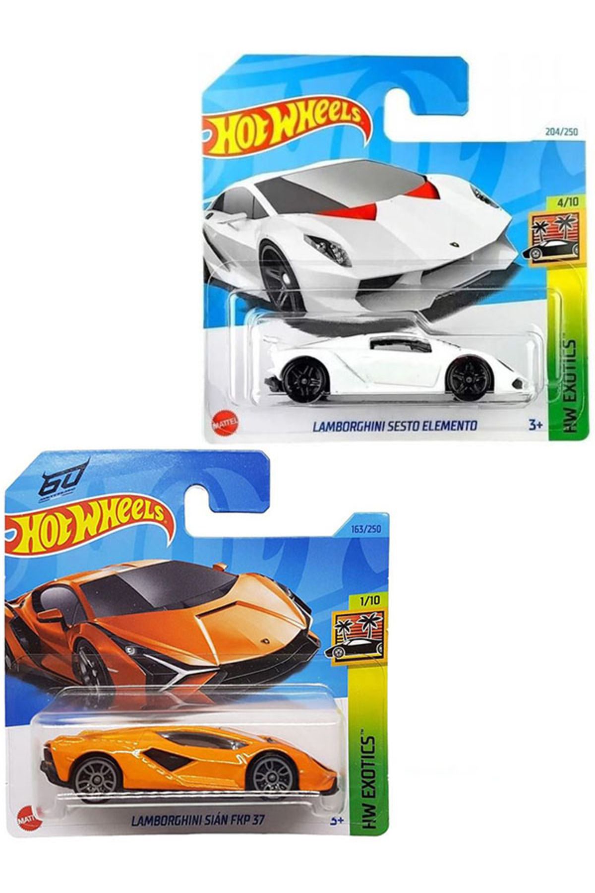 HOT WHEELS 2 Araç Hot Wheels Set - Lamborghini Sesto Elemento & Lamborghini Sian FKP 37 (1/64)